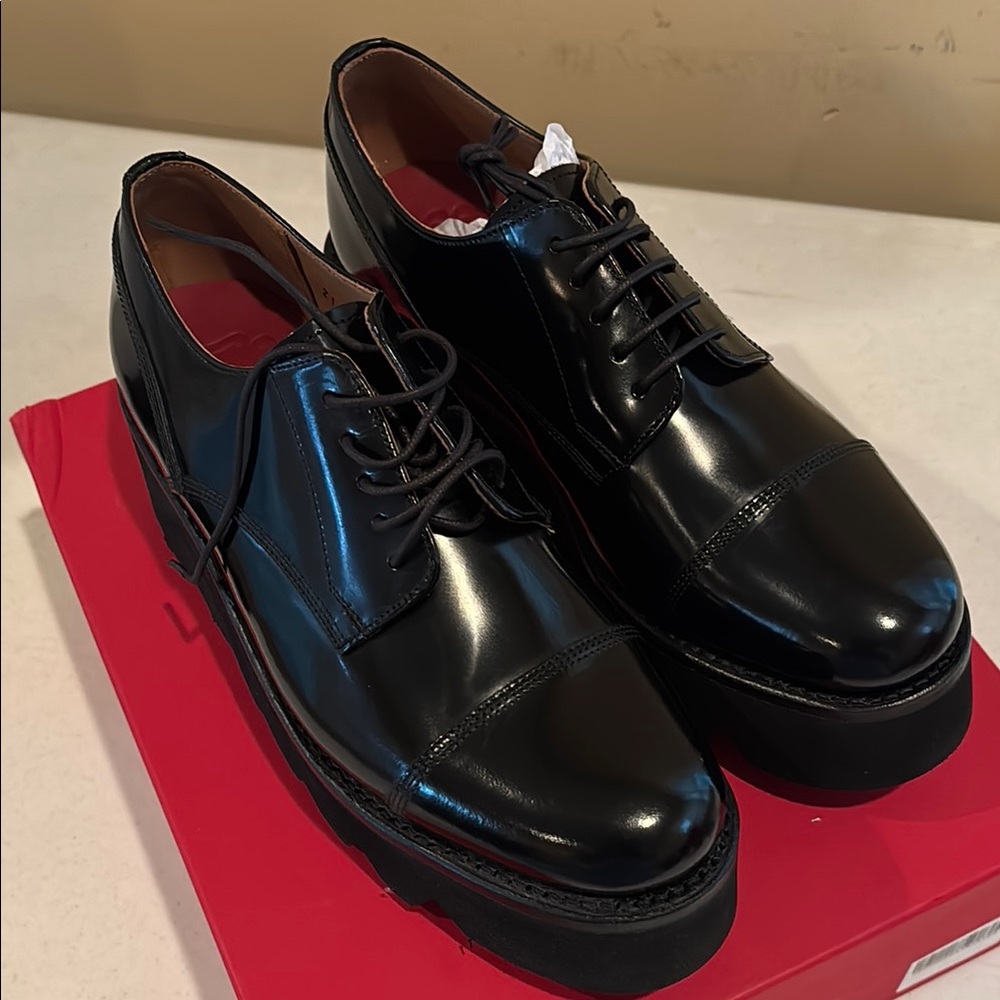 NIB-GRENSON KENNEDY Women Captoe Derby BLACK, Size:6.5(UK)